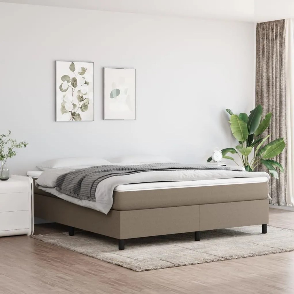 ΠΛΑΙΣΙΟ ΚΡΕΒΑΤΙΟΥ BOXSPRING TAUPE 160X200 ΕΚ. ΥΦΑΣΜΑΤΙΝΟ 3120874