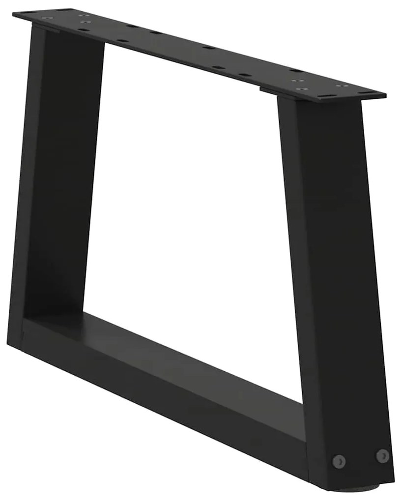 vidaXL Πόδια Τραπεζιού Σαλονιού Σχήματος V 2 τεμ. Μαύρο 50x(30-31,3) εκ. Ατσάλι