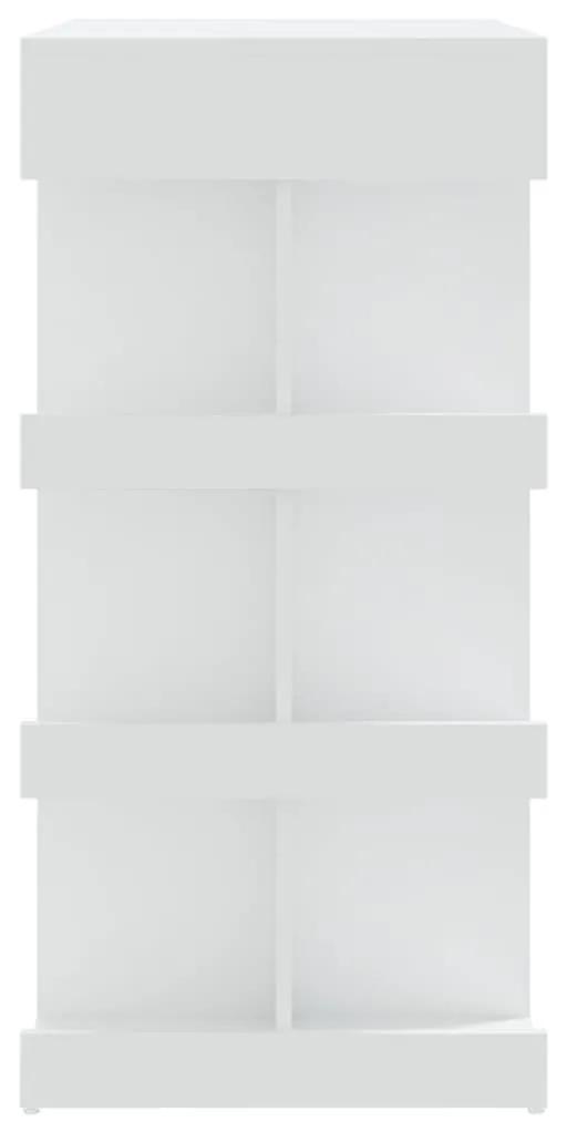 Τραπέζι Μπαρ με Ράφια Λευκό 100x50x101,5 εκ. από Μοριοσανίδα - Λευκό