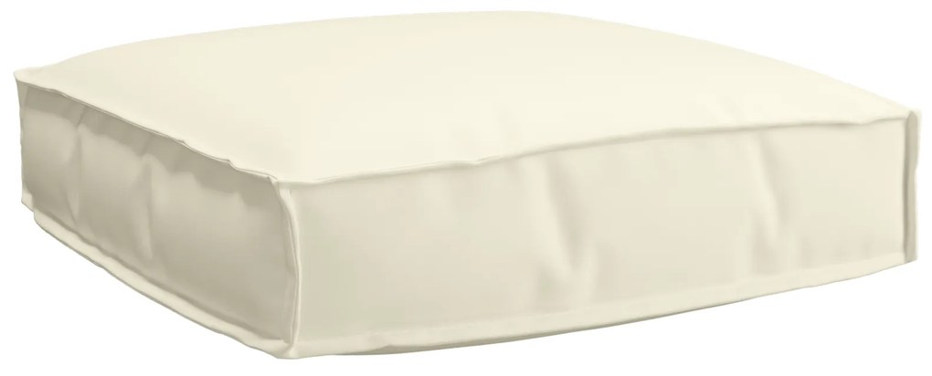 vidaXL Μαξιλάρι Παλέτας για Κάθισμα Κρεμ 60 x 60 x 12 εκ Υφάσματος Oxford