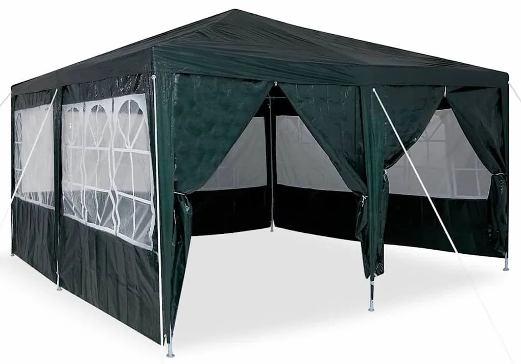 vidaXL Σκηνή Πάρτυ Πράσινο και Λευκό 400 x 400 x 266 εκ