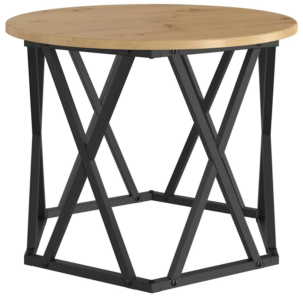 vidaXL Κομοδίνο Μονάδας 3 pcs Artisan Oak Μηχανισμένο ξύλο και ατσάλι