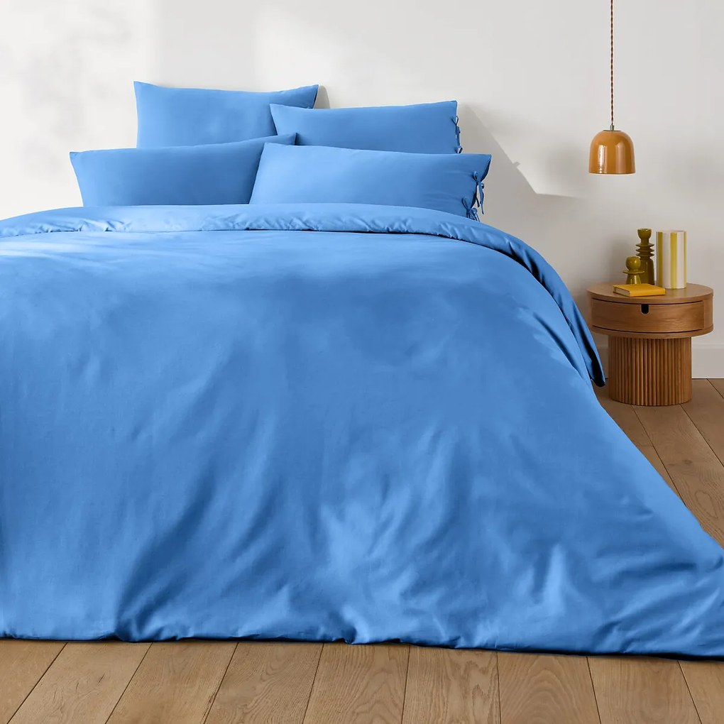 Βαμβακερή μονόχρωμη μαξιλαροθήκη με φιογκάκια, Scénario