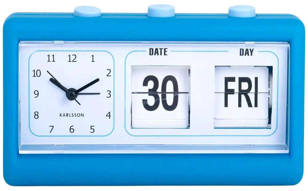 Ρολόι Επιτραπέζιο - Ξυπνητήρι Data Flip KA5941BB 19x6,4x11,5cm Bright Blue Karlsson Πλαστικό