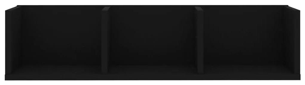 Ράφι Τοίχου για CD Μαύρο 75 x 18 x 18 εκ. Μοριοσανίδα - Μαύρο