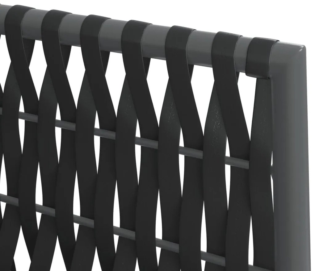 vidaXL Καρέκλες Κήπου 6 τεμ. Μαύρο 54x61x83 εκ Συνθ. Ρατάν &amp; Μαξιλάρια