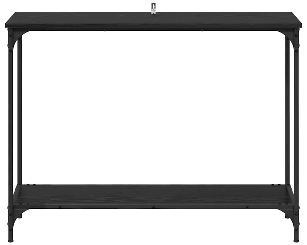 vidaXL Τραπέζι κονσόλας με ράφι Μαύρη δρυς 101 x 30.5 x 75 εκ