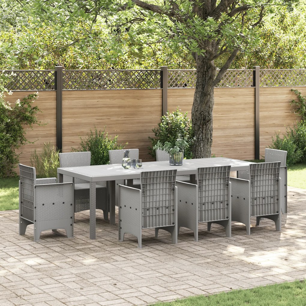 vidaXL Τραπέζι Κήπου Ανοιχτό γκρι 250 x 100 x 73 εκ συνθετικό ρατάν