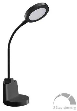 Φωτιστικό Γραφείου Αφής LED 7W Πλαστικό Dimmable 420lm ΦOS_ME-17-00114-2-Μαύρο 17-00114-2