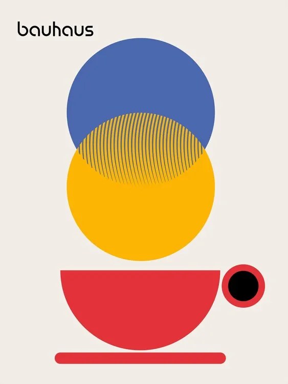 Εικονογράφηση Bauhaus Coffee Abstract, Retrodrome