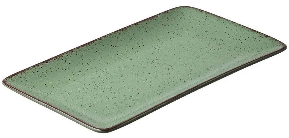 Πιατέλα Ορθογώνια Terra 07-15602 31x21cm Green Estia Πορσελάνη