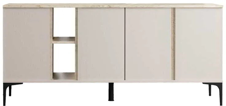 Μπουφές Vetine pakoworld σε λευκή απόχρωση 180x45x80εκ