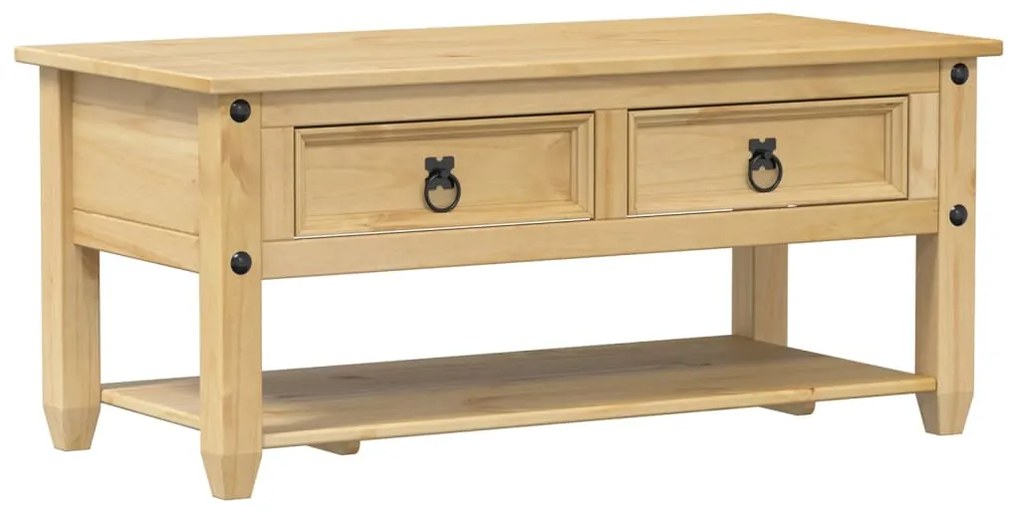 vidaXL Τραπεζάκι Corona Με Συρτάρια 100x48x45 εκ. Μασίφ Ξύλο Πεύκου