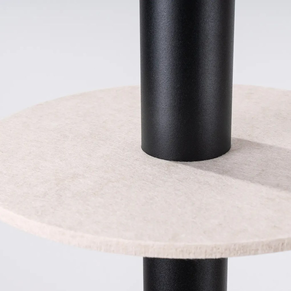 Κρεμαστό φωτιστικό FELTRO 1 μαύρο/μπεζ/τσόχα/χάλυβας/1x8W