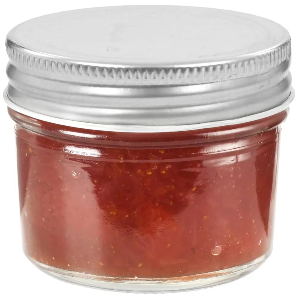 vidaXL Βάζα Μαρμελάδας 96 τεμ. 110 ml Γυάλινα με Ασημένια Καπάκια