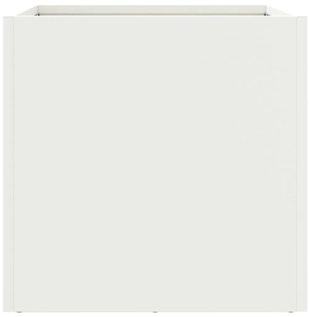 Ζαρντινιέρα Λευκή 32x30x29 εκ. από Χάλυβα Ψυχρής Έλασης - Λευκό