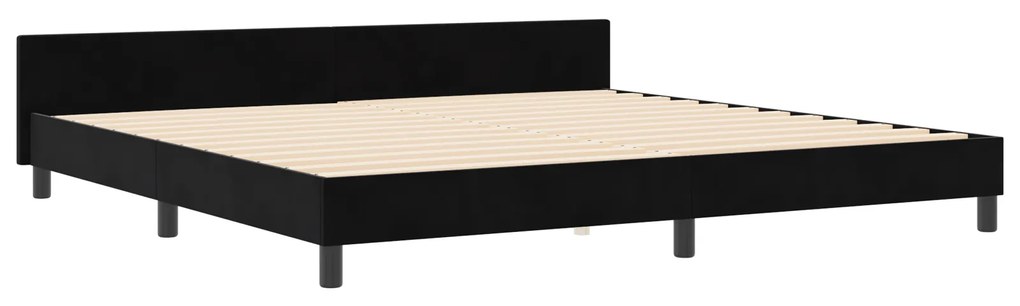 vidaXL Μαύρο Βελούδινο Κρεβάτι 200x200 εκ