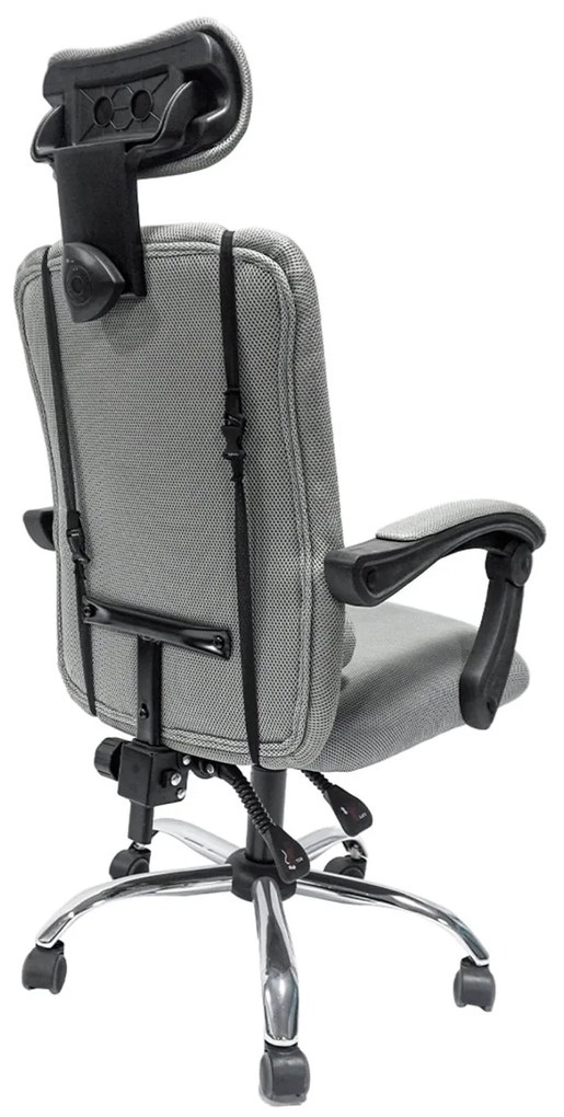 ΚΑΡΕΚΛΑ ΓΡΑΦΕΙΟΥ CRONER HM1196.02 ΓΚΡΙ MESH-ΜΕΤΑΛ.ΒΑΣΗ-NYLON ΣΚΕΛΕΤΟΣ 58x67x124Υεκ.