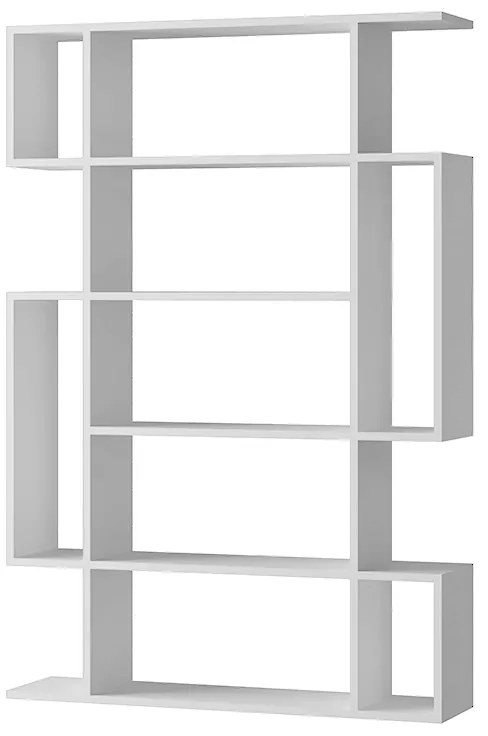 Βιβλιοθήκη Mito Megapap χρώμα λευκό 108x25x161εκ.