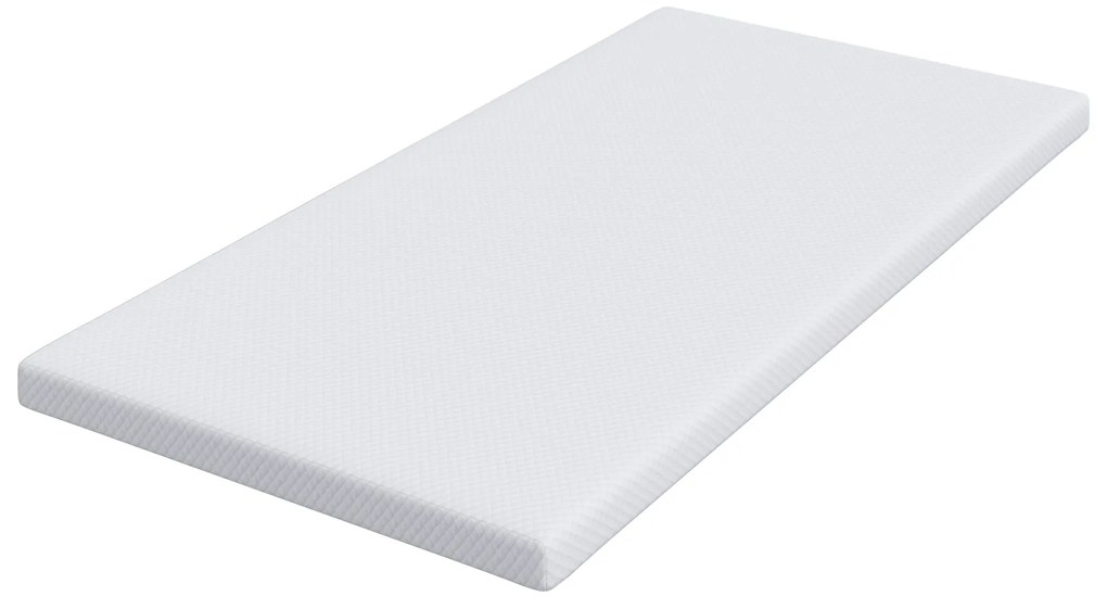 vidaXL Στρώματα Λευκό 100 x 200 cm 100% ύφασμα πολυεστέρα με τζακάρ