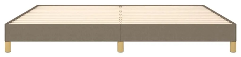 Σκελετός Κρεβατιού Χωρίς Στρώμα Taupe 200x200 εκ.Υφασμάτινο - Μπεζ-Γκρι