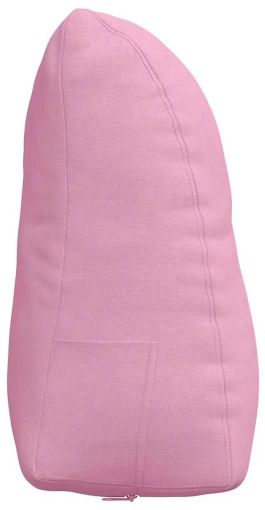 vidaXL Μαξιλάρι Πλάτης Ροζ 45 x 24 x 50 εκ ύφασμα