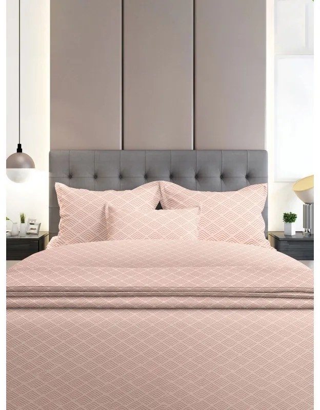 Σετ Σεντόνια Flannel 2048 Pink Υπέρδιπλο με λάστιχο (170x205+30)