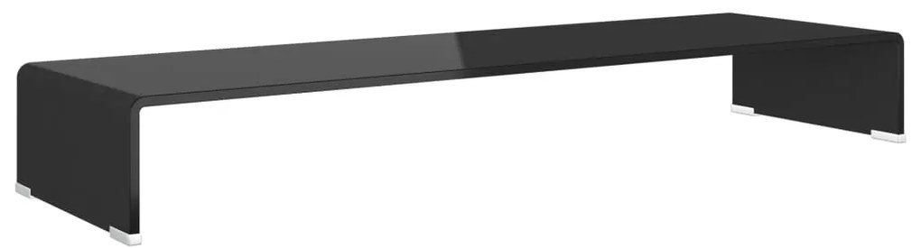vidaXL Βάση Τηλεόρασης/Οθόνης Μαύρη 100 x 30 x 13 εκ. Γυάλινη