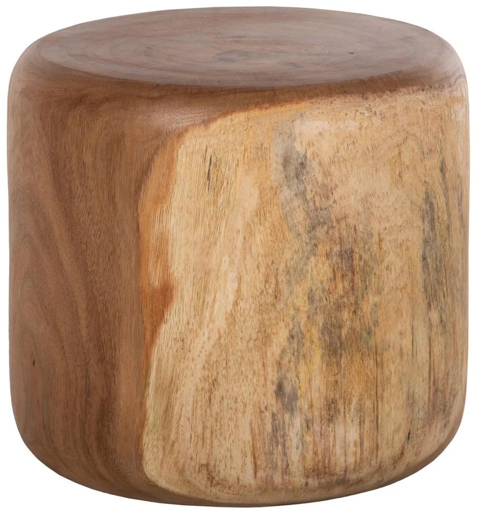 STOOL ROUND TOBI  SOLID SUAR WOOD IN NATURAL COLOR Φ44x43Hcm.