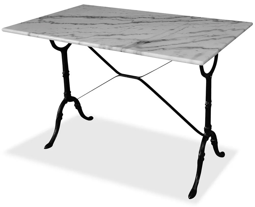 Τραπέζι Μεταλλικό Με Μάρμαρο 203435 100x60x72cm Black-White