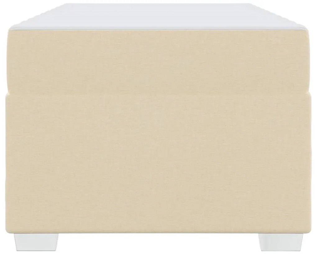 vidaXL Σκελετός Κρεβατιού με στρώμα Κρεμ 100 x 200 cm ύφασμα