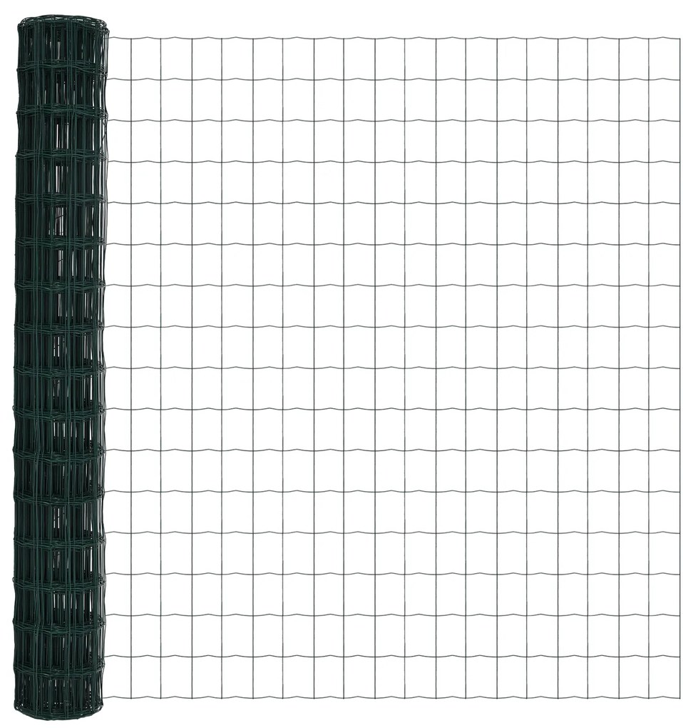 vidaXL Euro Fence με 7 Πόλους 1.5x10 μ Γαλβανισμένος Χάλυβας Πράσινος