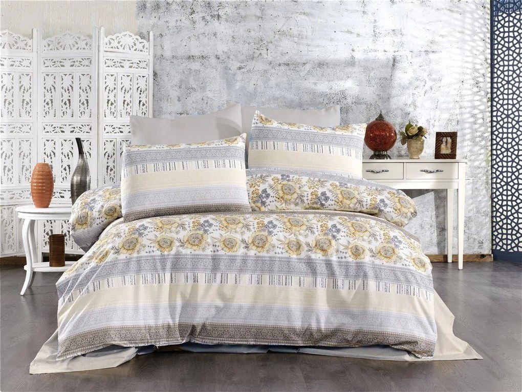 Πάπλωμα Polycotton Μονό 160x240εκ. Ηλιαχτίδα 370 Grey-Beige Dimcol