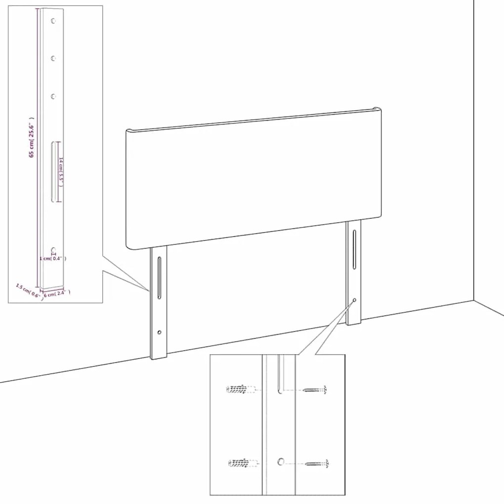 vidaXL Κεφαλάρια Κρεβατιού 2 τεμ. Μπλε 100x5x78/88 εκ. Υφασμάτινο