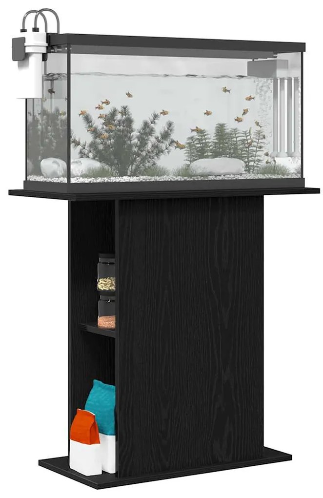 vidaXL Βάση Ενυδρείου Μαύρη Δρυς 75x36x72,5 εκ. από Τεχνητό Ξύλο