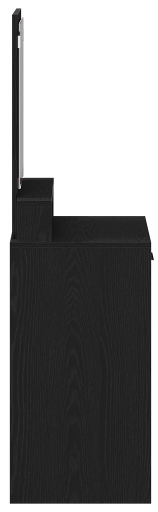 vidaXL Τουαλέτα με Συρτάρια Μαύρη Δρυς 50x41x140 εκ