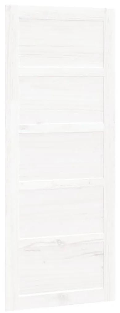 Πόρτα Αχυρώνα Λευκή 80 x 1,8 x 204,5 εκ. από Μασίφ Ξύλο Πεύκου - Λευκό