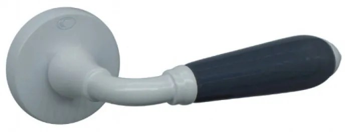 Convex 695 Ματ Λευκό/Γκρί Πόμολο Μπάνιου-Ροζέτα(Ζεύγος)