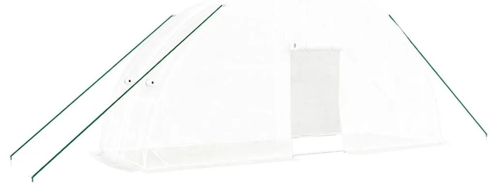 Θερμοκήπιο με Ατσάλινο Πλαίσιο Λευκό 12 μ² 6 x 2 x 2,85 μ. - Λευκό