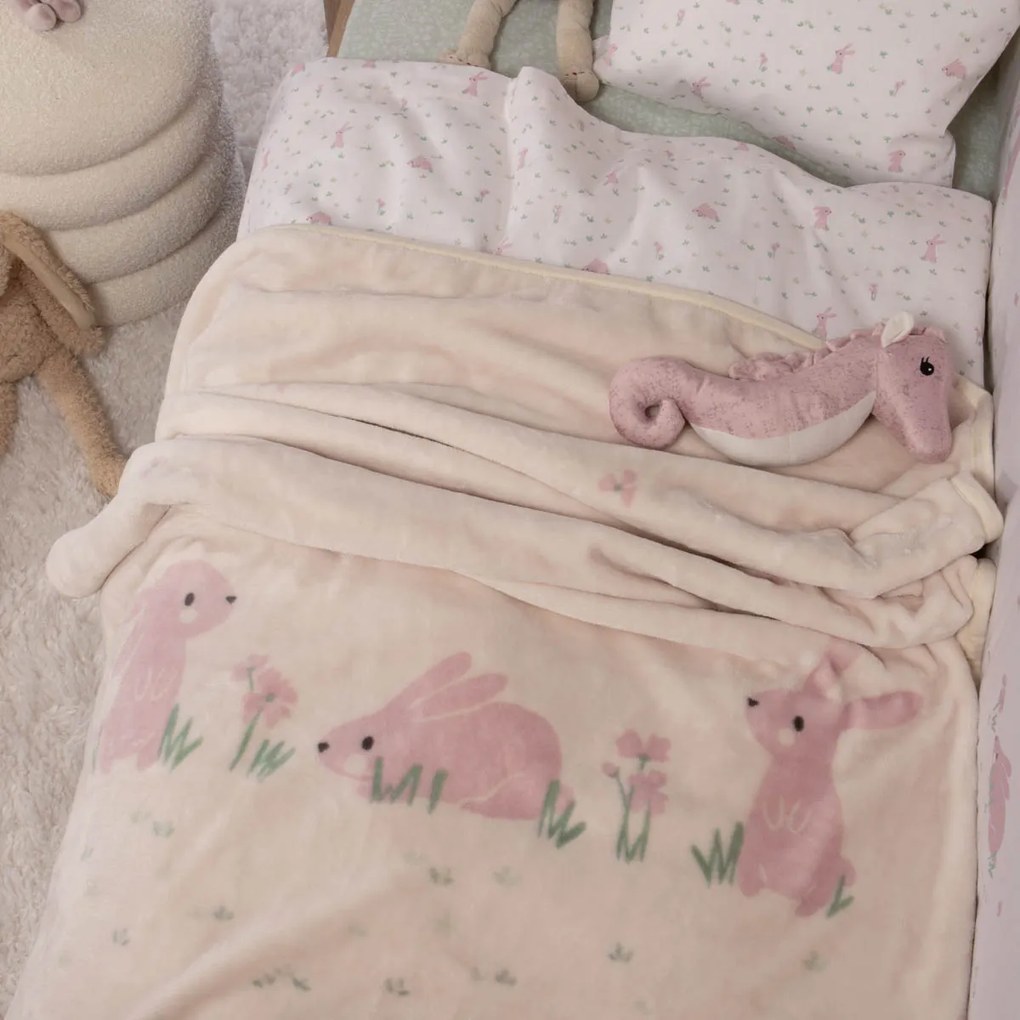 Κουβέρτα Βελουτέ Αγκαλιάς (75x100) Nef-Nef Homeware Baby Country Bunny