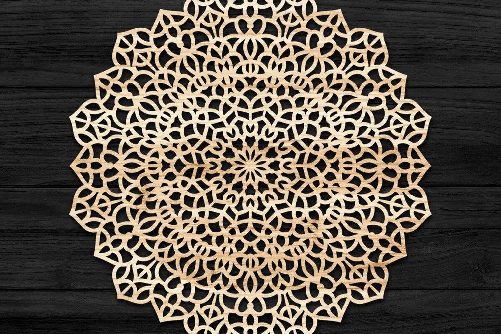 Intra απο ξύλο plywood 3mm-4mm πάχος Τρισδιάστατη Mandala Δίασταση 30x30 cm INTRAFABR-74278095