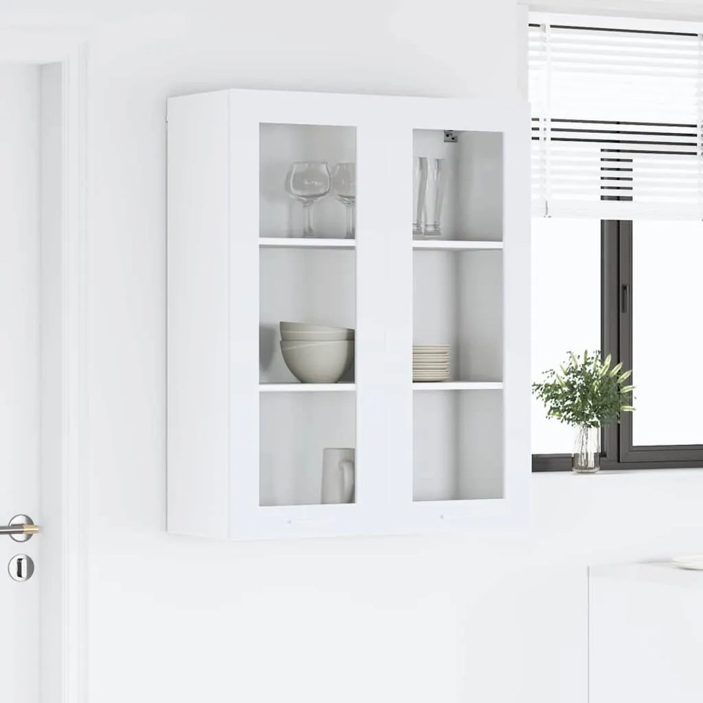 vidaXL Κρεμαστό ντουλάπι Λευκό 80 x 31 x 100 εκ. Επεξεργασμένο ξύλο