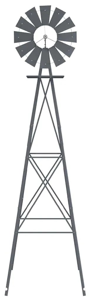 vidaXL Ανεμόμυλος Γκρι 84 x 68 x 245 εκ. Σίδερο