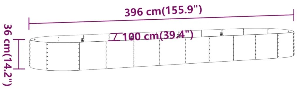 ΖΑΡΝΤΙΝΙΕΡΑ ΑΝΘΡΑΚΙ 396X100X36ΕΚ ΑΤΣΑΛΙ ΜΕ ΗΛΕΚΤΡ. ΒΑΦΗ ΠΟΥΔΡΑΣ 319006