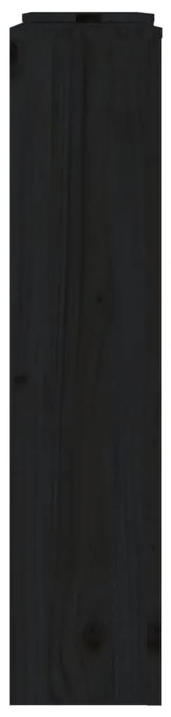 vidaXL Κάλυμμα Καλοριφέρ Μαύρο 210x21x85 εκ. από Μασίφ Ξύλο Πεύκου