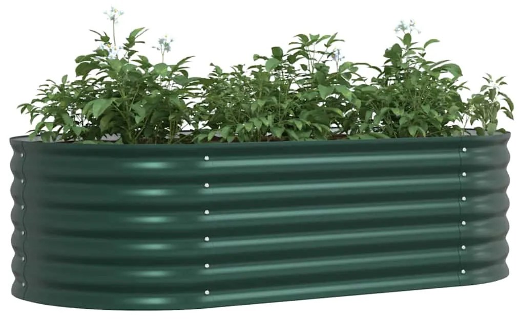 vidaXL Υπερυψωμένη Ζαρντινιέρα Πράσινο 160 x 80 x 44 cm Ατσάλι