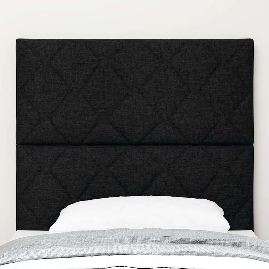 vidaXL Υφασμάτινο Κεφαλάρι Geometric με κεφαλάρι Μαύρο 100 cm ύφασμα