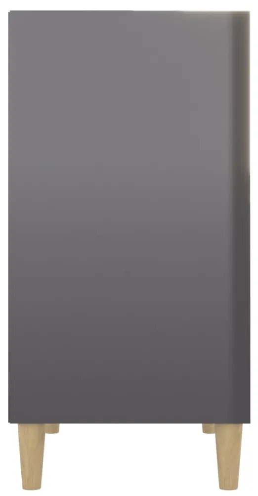 vidaXL Συρταριέρα Γυαλιστερό Γκρι 57 x 35 x 70 εκ. από Επεξ. Ξύλο