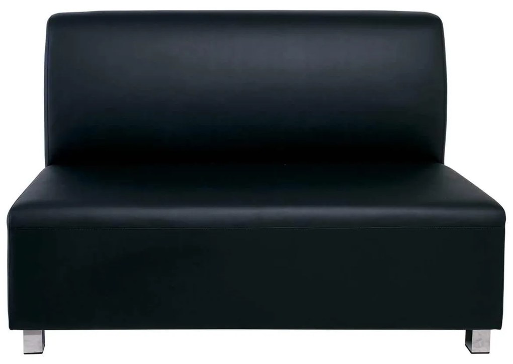 Καναπές 2-θέσιος BANDY Pu Μαύρο 130x71x88cm