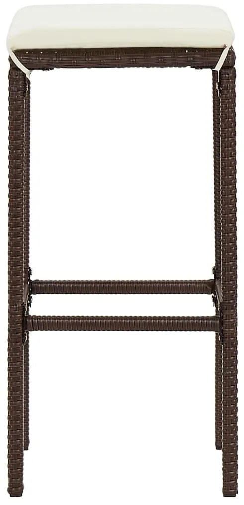 vidaXL Σετ Μπαρ Κήπου 7 Τεμ. Καφέ Μασίφ Ξύλο Ακακίας και Συνθ. Ρατάν